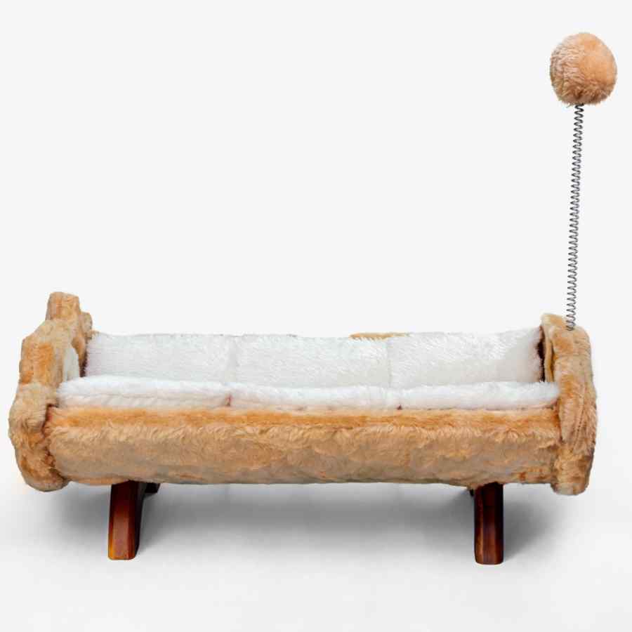Cama De Madera P/Mascota C&P (48x31x19 Cm) Beige/Camello, , large image number null